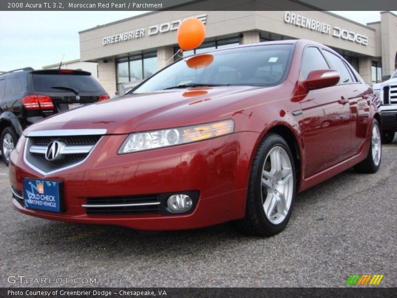 Moroccan Red Pearl / Parchment 2008 Acura TL 3.2