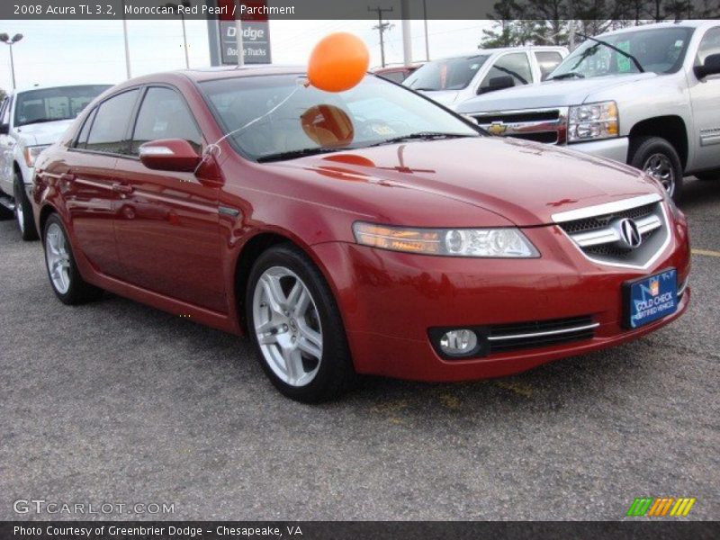 Moroccan Red Pearl / Parchment 2008 Acura TL 3.2