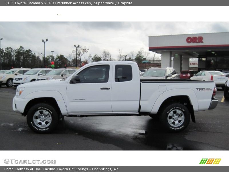 Super White / Graphite 2012 Toyota Tacoma V6 TRD Prerunner Access cab