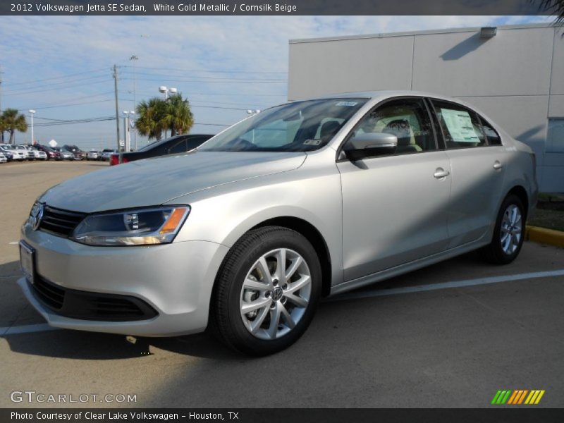 White Gold Metallic / Cornsilk Beige 2012 Volkswagen Jetta SE Sedan