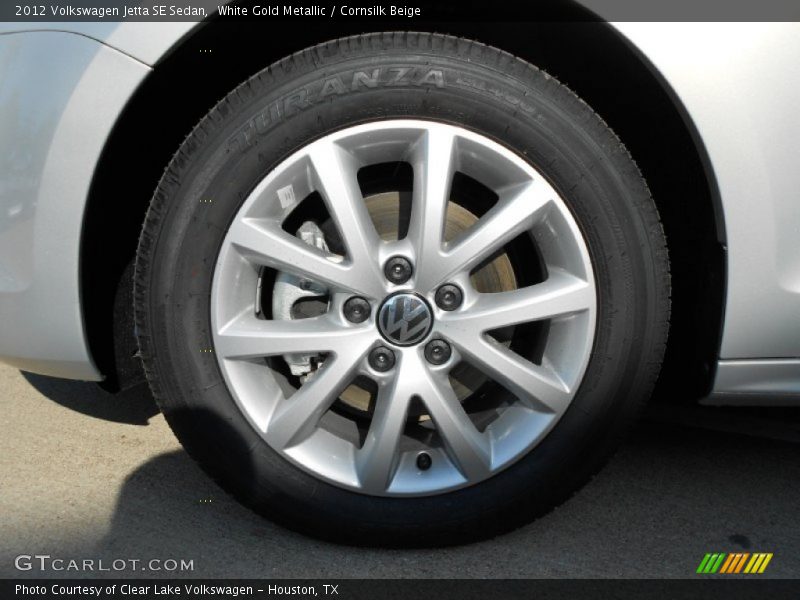 White Gold Metallic / Cornsilk Beige 2012 Volkswagen Jetta SE Sedan