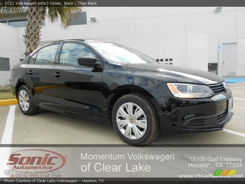 Black / Titan Black 2012 Volkswagen Jetta S Sedan
