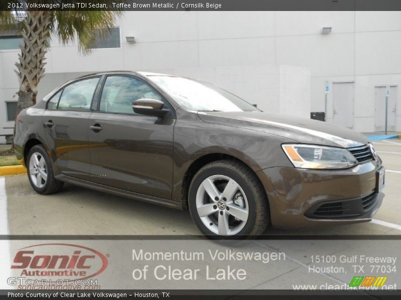 Toffee Brown Metallic / Cornsilk Beige 2012 Volkswagen Jetta TDI Sedan