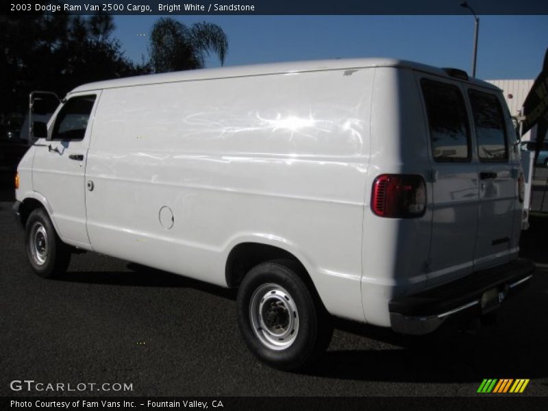 Bright White / Sandstone 2003 Dodge Ram Van 2500 Cargo