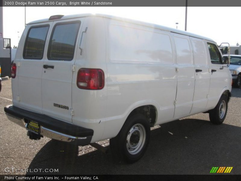 Bright White / Sandstone 2003 Dodge Ram Van 2500 Cargo
