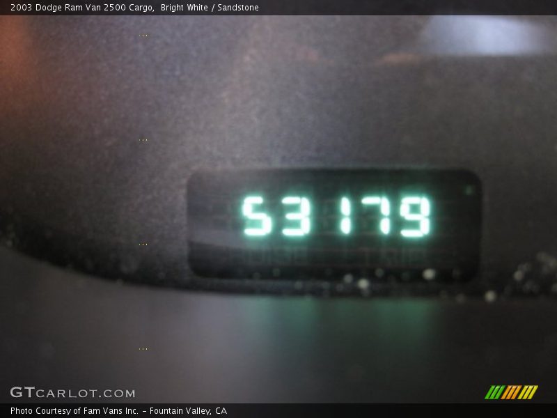 Bright White / Sandstone 2003 Dodge Ram Van 2500 Cargo