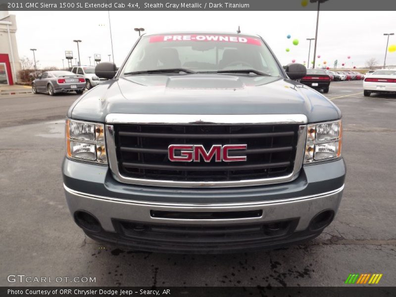Stealth Gray Metallic / Dark Titanium 2011 GMC Sierra 1500 SL Extended Cab 4x4