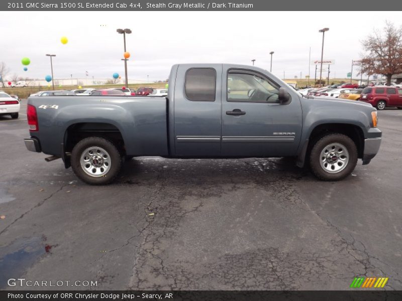 Stealth Gray Metallic / Dark Titanium 2011 GMC Sierra 1500 SL Extended Cab 4x4