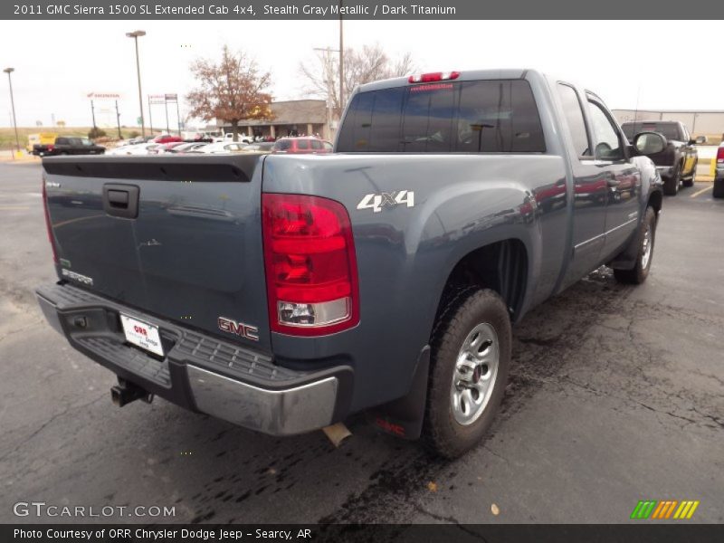 Stealth Gray Metallic / Dark Titanium 2011 GMC Sierra 1500 SL Extended Cab 4x4