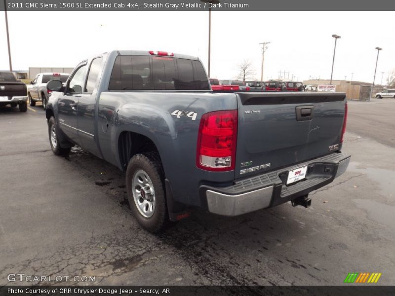 Stealth Gray Metallic / Dark Titanium 2011 GMC Sierra 1500 SL Extended Cab 4x4