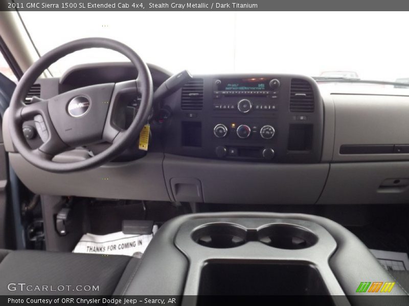 Stealth Gray Metallic / Dark Titanium 2011 GMC Sierra 1500 SL Extended Cab 4x4