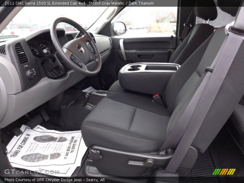 Stealth Gray Metallic / Dark Titanium 2011 GMC Sierra 1500 SL Extended Cab 4x4