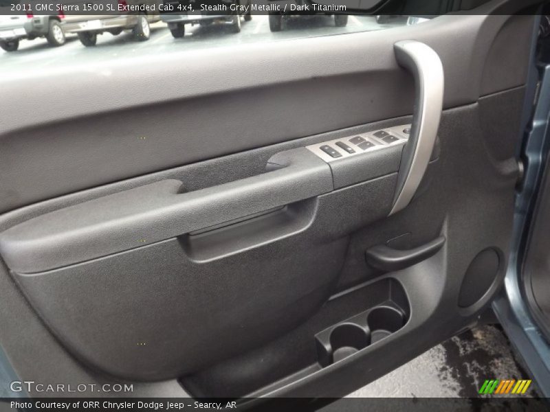 Stealth Gray Metallic / Dark Titanium 2011 GMC Sierra 1500 SL Extended Cab 4x4