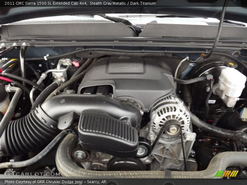 Stealth Gray Metallic / Dark Titanium 2011 GMC Sierra 1500 SL Extended Cab 4x4