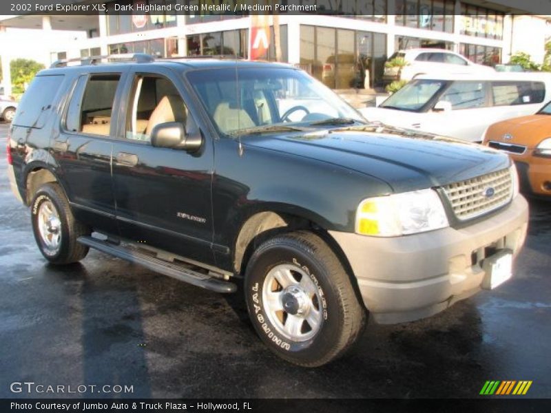 Dark Highland Green Metallic / Medium Parchment 2002 Ford Explorer XLS