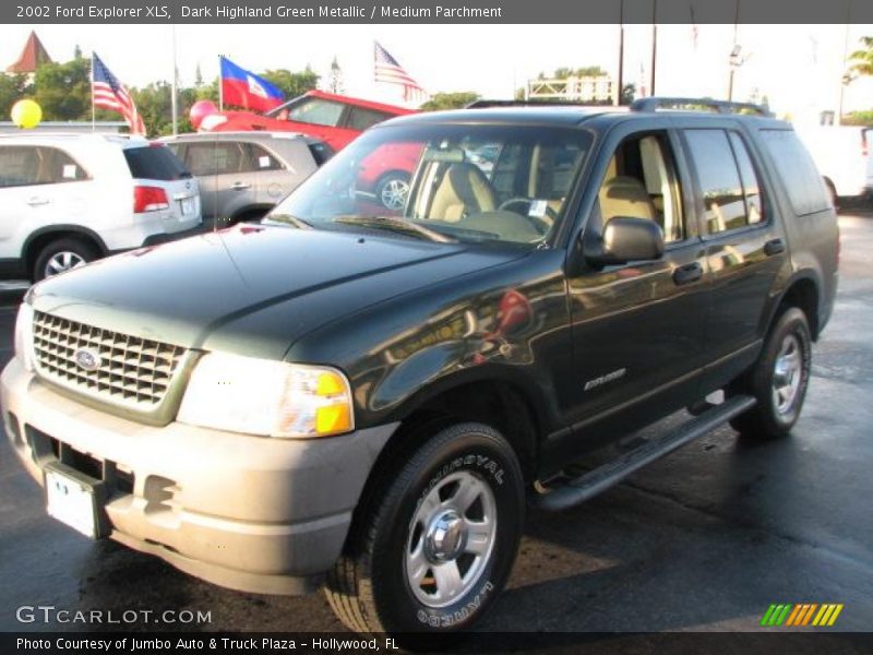 Dark Highland Green Metallic / Medium Parchment 2002 Ford Explorer XLS
