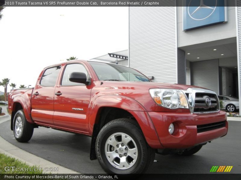 Barcelona Red Metallic / Graphite 2010 Toyota Tacoma V6 SR5 PreRunner Double Cab
