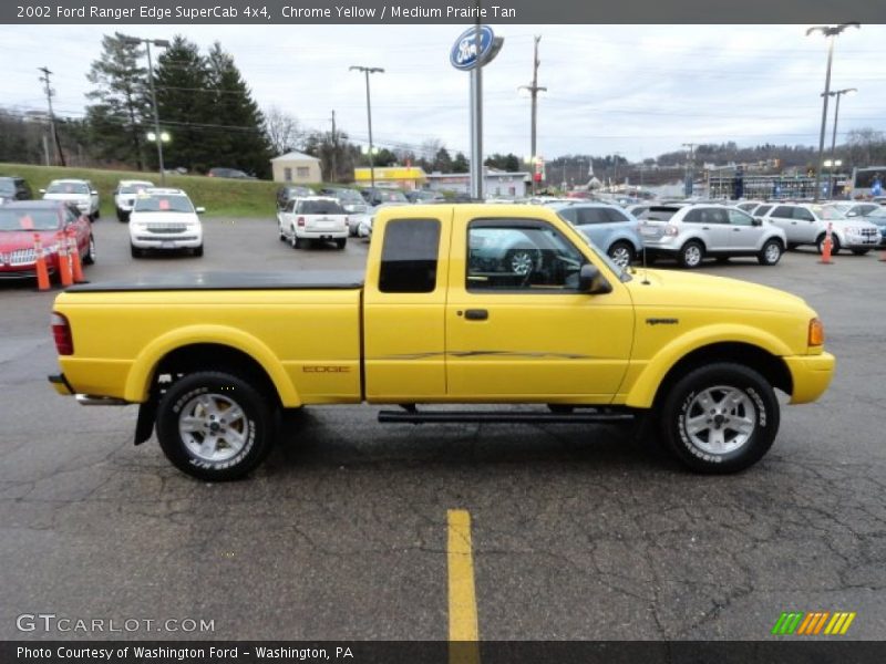 Chrome Yellow / Medium Prairie Tan 2002 Ford Ranger Edge SuperCab 4x4