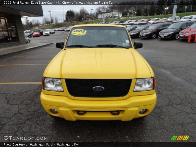 Chrome Yellow / Medium Prairie Tan 2002 Ford Ranger Edge SuperCab 4x4
