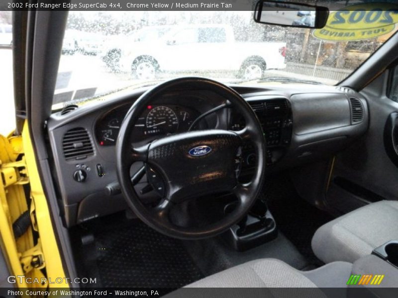 Chrome Yellow / Medium Prairie Tan 2002 Ford Ranger Edge SuperCab 4x4