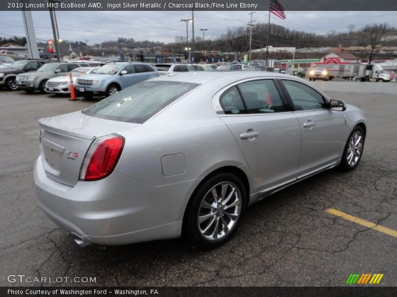 Ingot Silver Metallic / Charcoal Black/Fine Line Ebony 2010 Lincoln MKS EcoBoost AWD