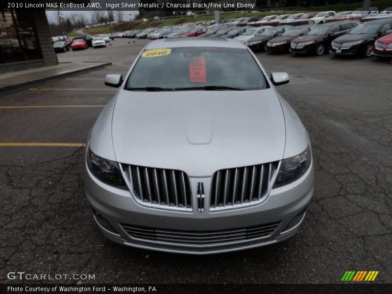 Ingot Silver Metallic / Charcoal Black/Fine Line Ebony 2010 Lincoln MKS EcoBoost AWD