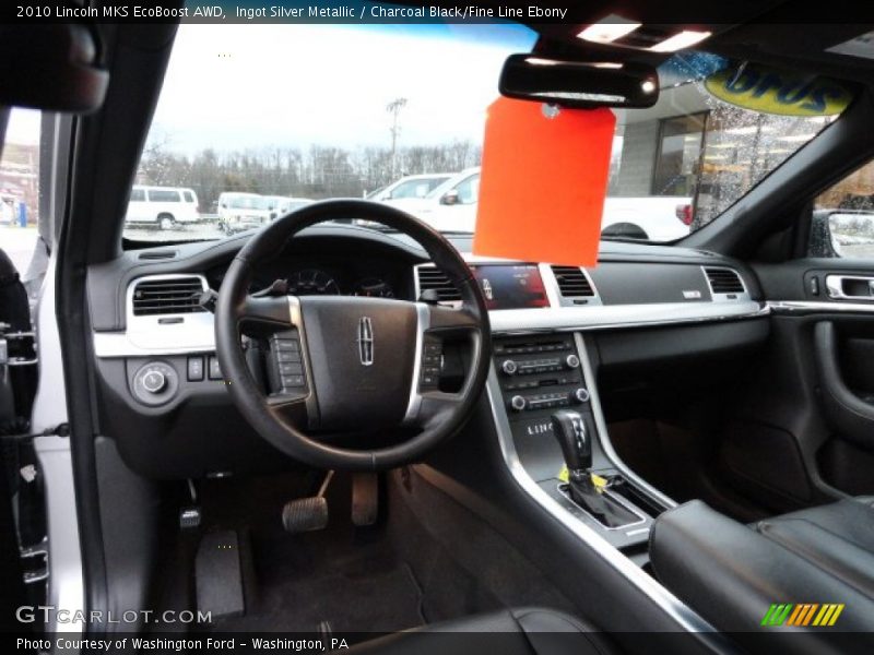 Ingot Silver Metallic / Charcoal Black/Fine Line Ebony 2010 Lincoln MKS EcoBoost AWD