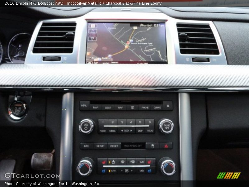 Ingot Silver Metallic / Charcoal Black/Fine Line Ebony 2010 Lincoln MKS EcoBoost AWD