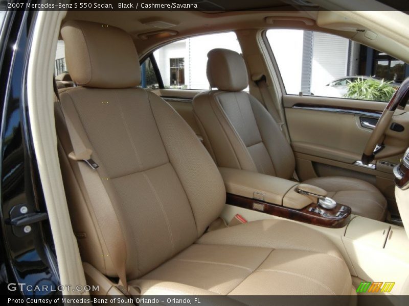 Black / Cashmere/Savanna 2007 Mercedes-Benz S 550 Sedan