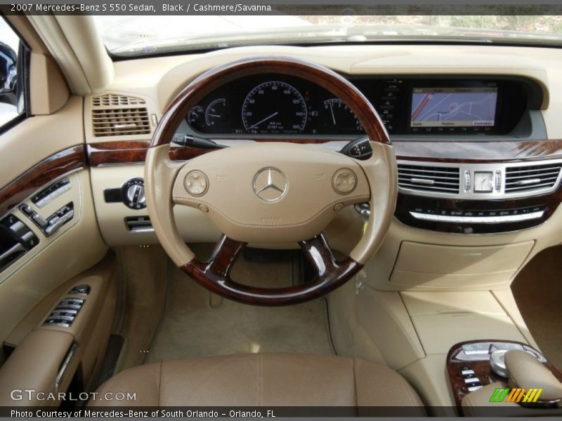 Black / Cashmere/Savanna 2007 Mercedes-Benz S 550 Sedan
