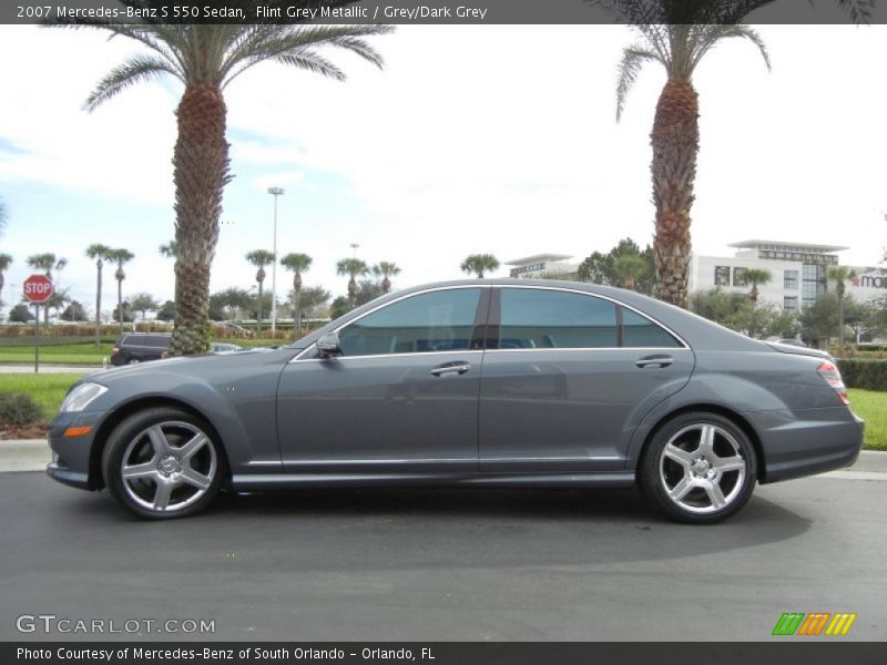 Flint Grey Metallic / Grey/Dark Grey 2007 Mercedes-Benz S 550 Sedan