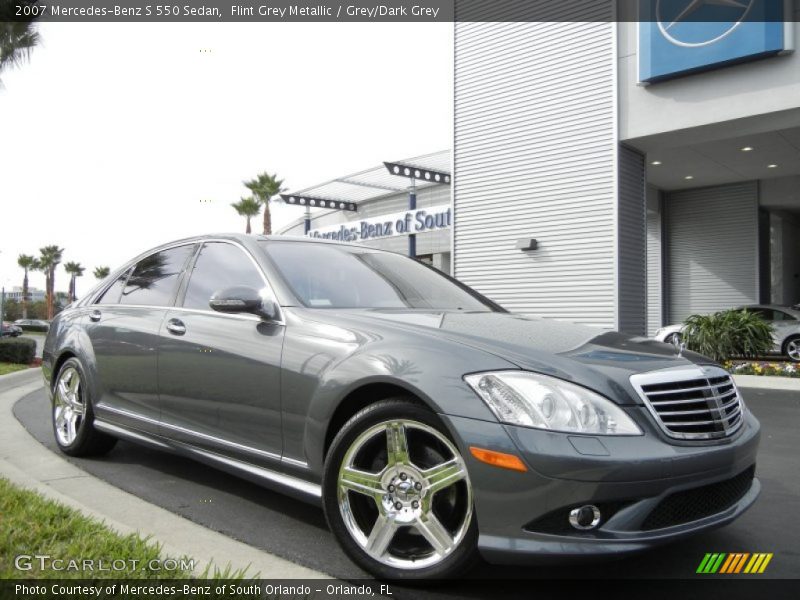Flint Grey Metallic / Grey/Dark Grey 2007 Mercedes-Benz S 550 Sedan