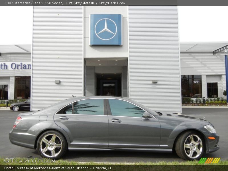 Flint Grey Metallic / Grey/Dark Grey 2007 Mercedes-Benz S 550 Sedan