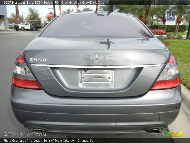 Flint Grey Metallic / Grey/Dark Grey 2007 Mercedes-Benz S 550 Sedan
