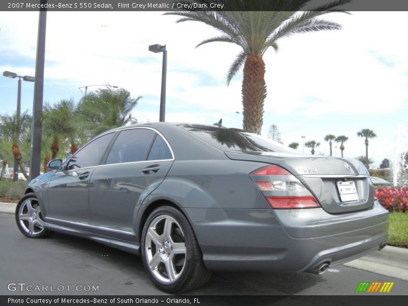 Flint Grey Metallic / Grey/Dark Grey 2007 Mercedes-Benz S 550 Sedan