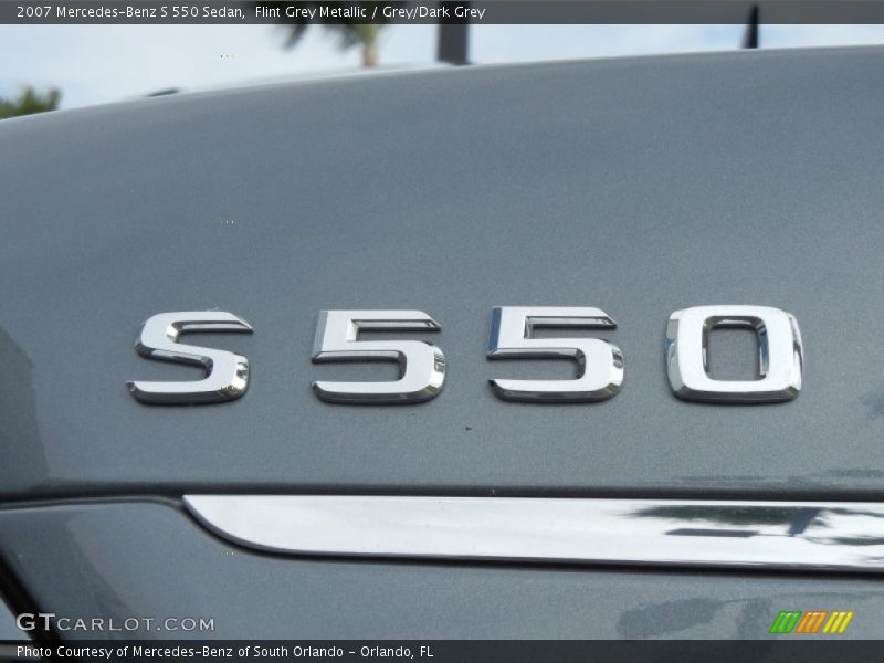 Flint Grey Metallic / Grey/Dark Grey 2007 Mercedes-Benz S 550 Sedan