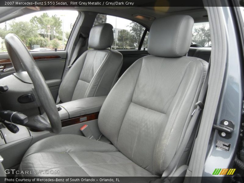 Flint Grey Metallic / Grey/Dark Grey 2007 Mercedes-Benz S 550 Sedan