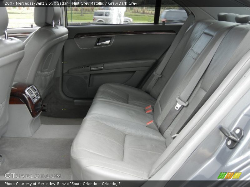Flint Grey Metallic / Grey/Dark Grey 2007 Mercedes-Benz S 550 Sedan