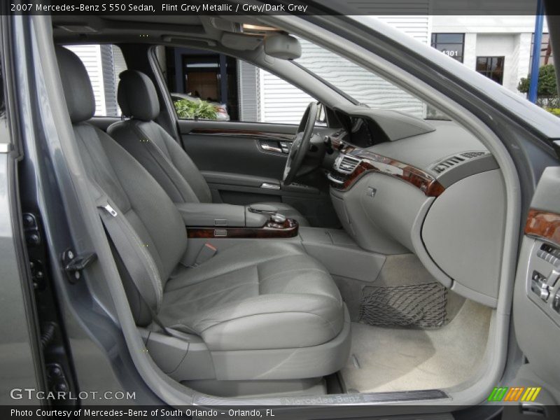 Flint Grey Metallic / Grey/Dark Grey 2007 Mercedes-Benz S 550 Sedan
