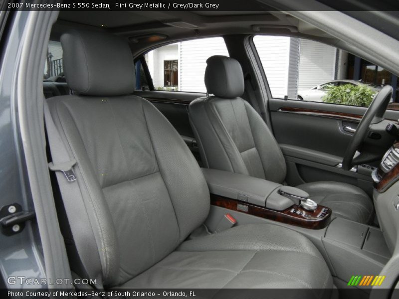 Flint Grey Metallic / Grey/Dark Grey 2007 Mercedes-Benz S 550 Sedan