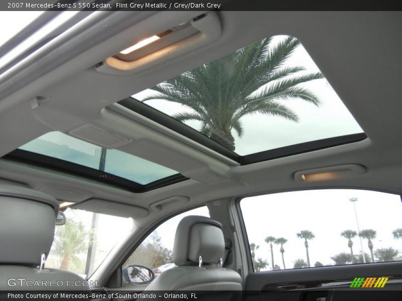 Flint Grey Metallic / Grey/Dark Grey 2007 Mercedes-Benz S 550 Sedan