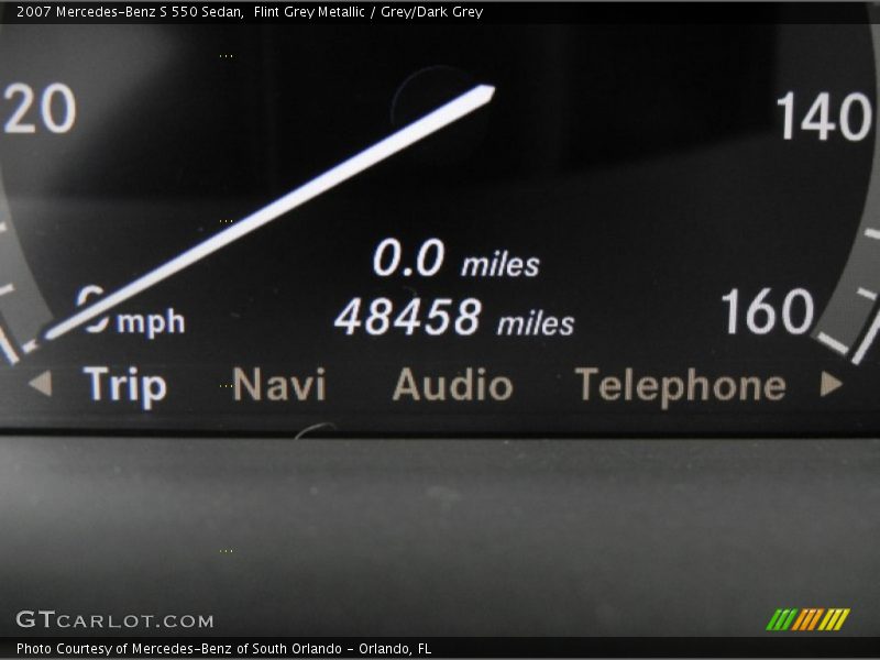 Flint Grey Metallic / Grey/Dark Grey 2007 Mercedes-Benz S 550 Sedan