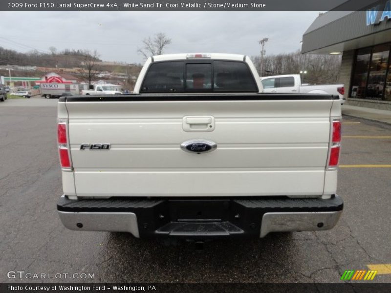 White Sand Tri Coat Metallic / Stone/Medium Stone 2009 Ford F150 Lariat SuperCrew 4x4