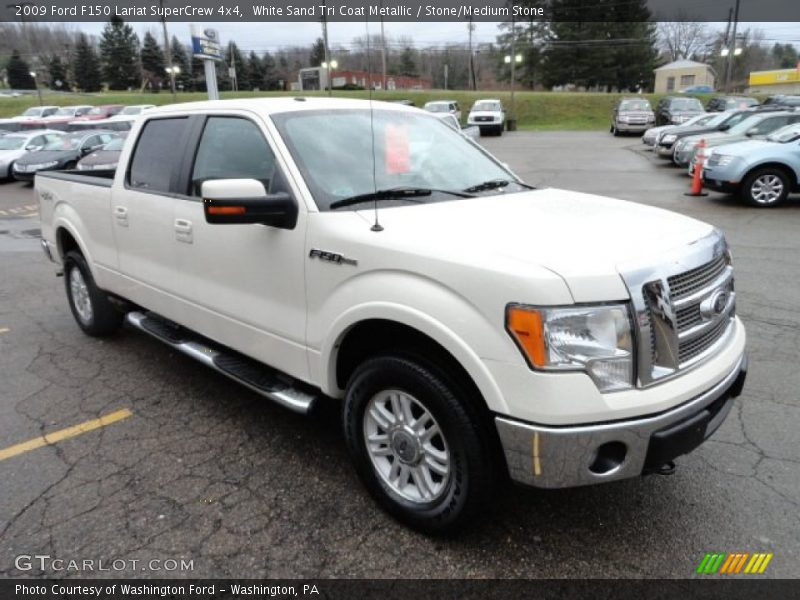 White Sand Tri Coat Metallic / Stone/Medium Stone 2009 Ford F150 Lariat SuperCrew 4x4