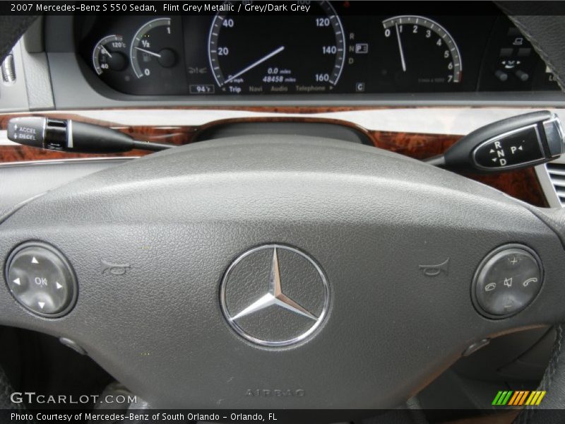 Flint Grey Metallic / Grey/Dark Grey 2007 Mercedes-Benz S 550 Sedan