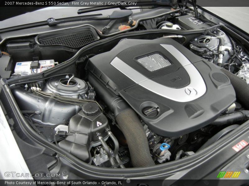 Flint Grey Metallic / Grey/Dark Grey 2007 Mercedes-Benz S 550 Sedan