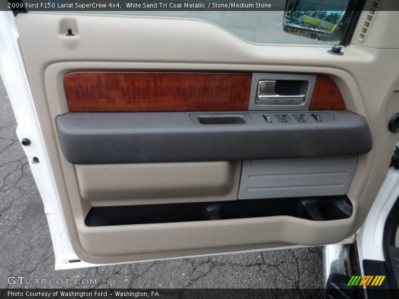 White Sand Tri Coat Metallic / Stone/Medium Stone 2009 Ford F150 Lariat SuperCrew 4x4