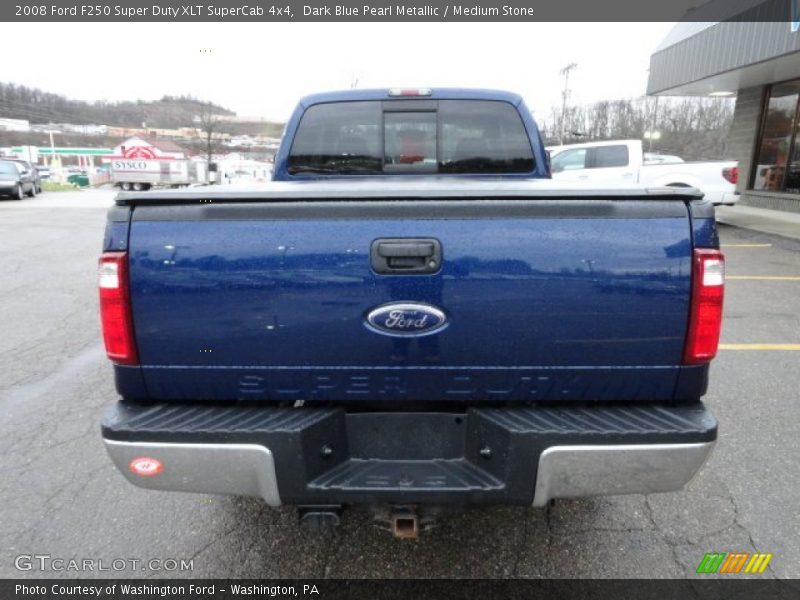 Dark Blue Pearl Metallic / Medium Stone 2008 Ford F250 Super Duty XLT SuperCab 4x4