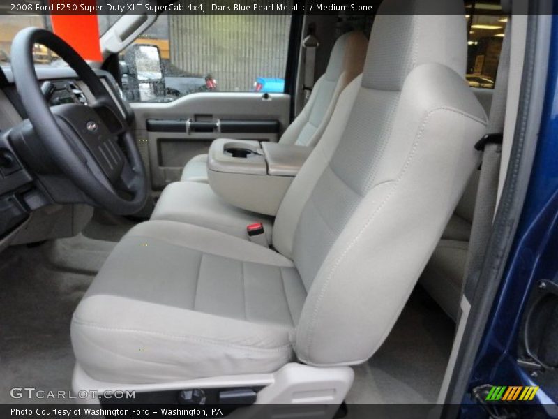 Dark Blue Pearl Metallic / Medium Stone 2008 Ford F250 Super Duty XLT SuperCab 4x4