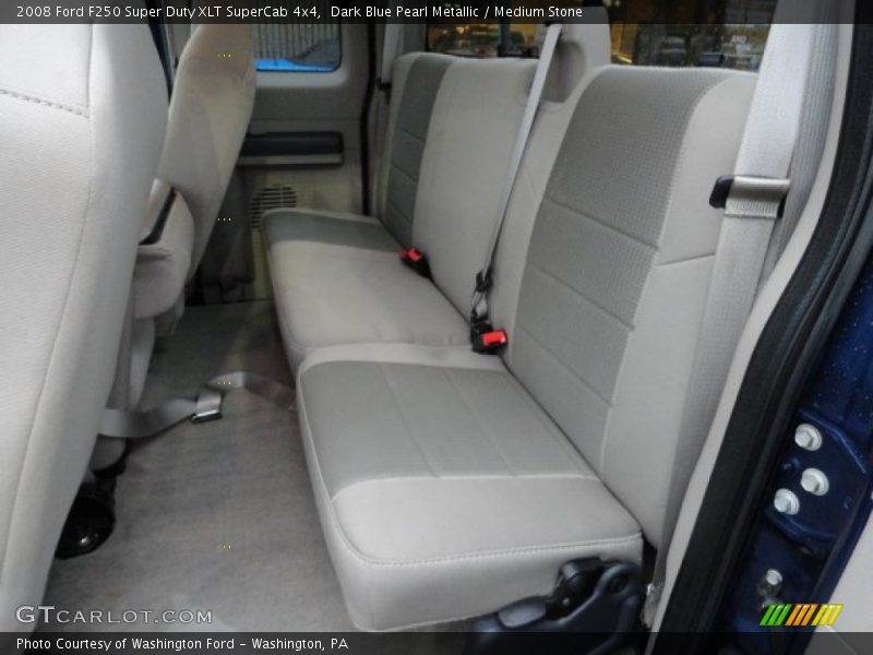 Dark Blue Pearl Metallic / Medium Stone 2008 Ford F250 Super Duty XLT SuperCab 4x4